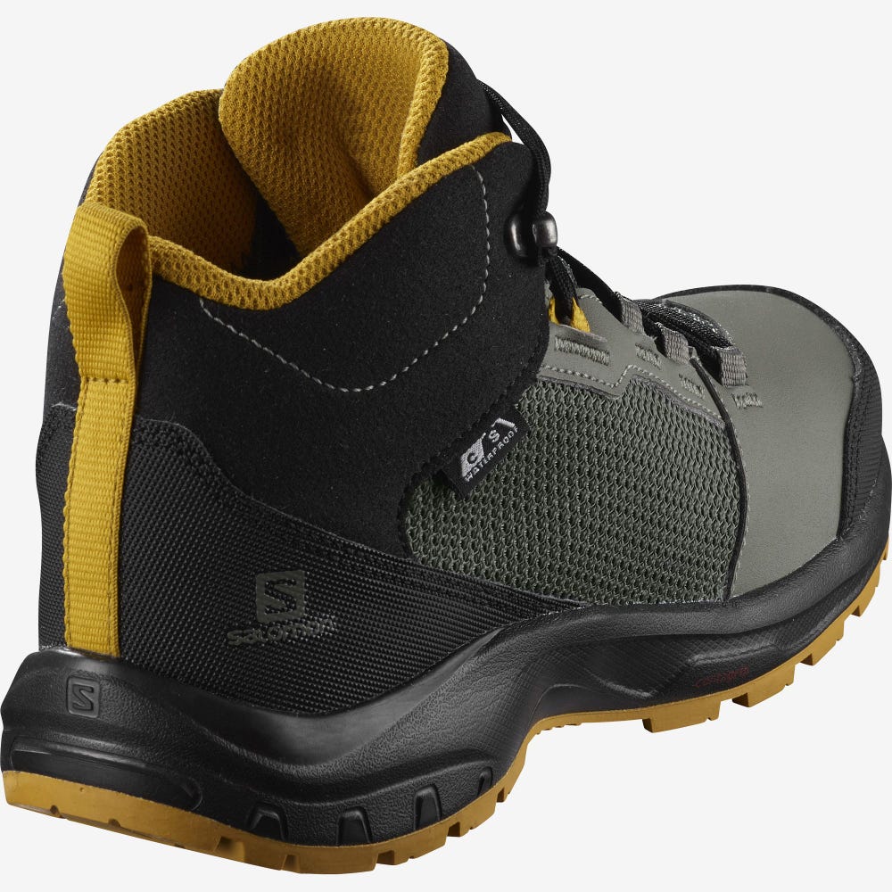 Kids' Salomon OUTWARD CLIMASALOMON™ WATERPROOF Hiking Boots Grey/Black | SA64132-893