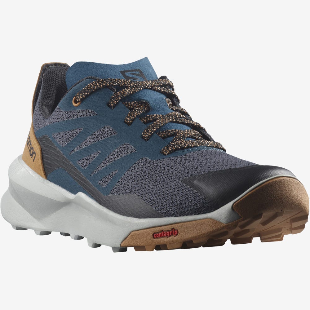 Kids' Salomon PATROL Hiking Boots Grey/Blue/Brown | SA17869-074