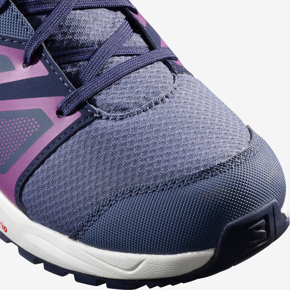 Kids' Salomon SENSE CLIMASALOMON™ WATERPROOF Running Shoes Blue/Purple | SA27490-819