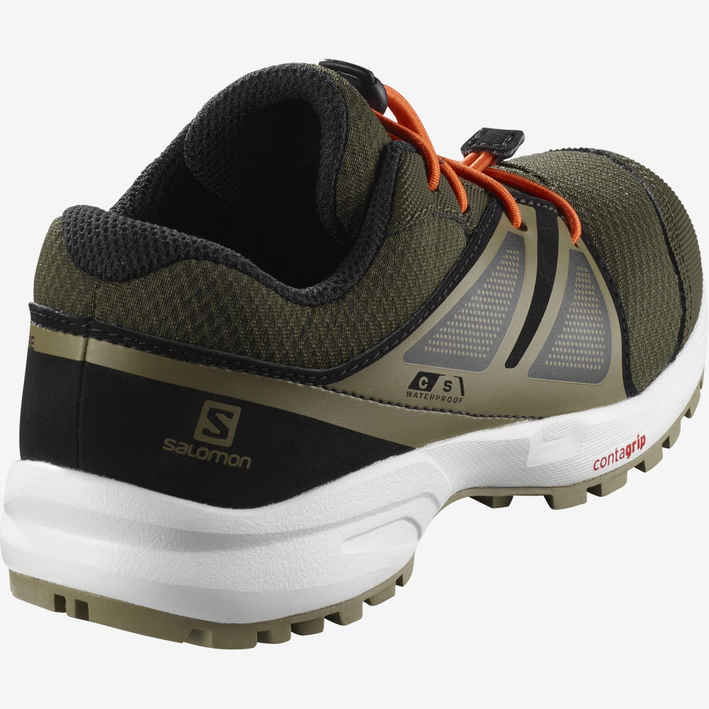 Kids' Salomon SENSE CLIMASALOMON™ WATERPROOF Running Shoes Black | SA49183-693