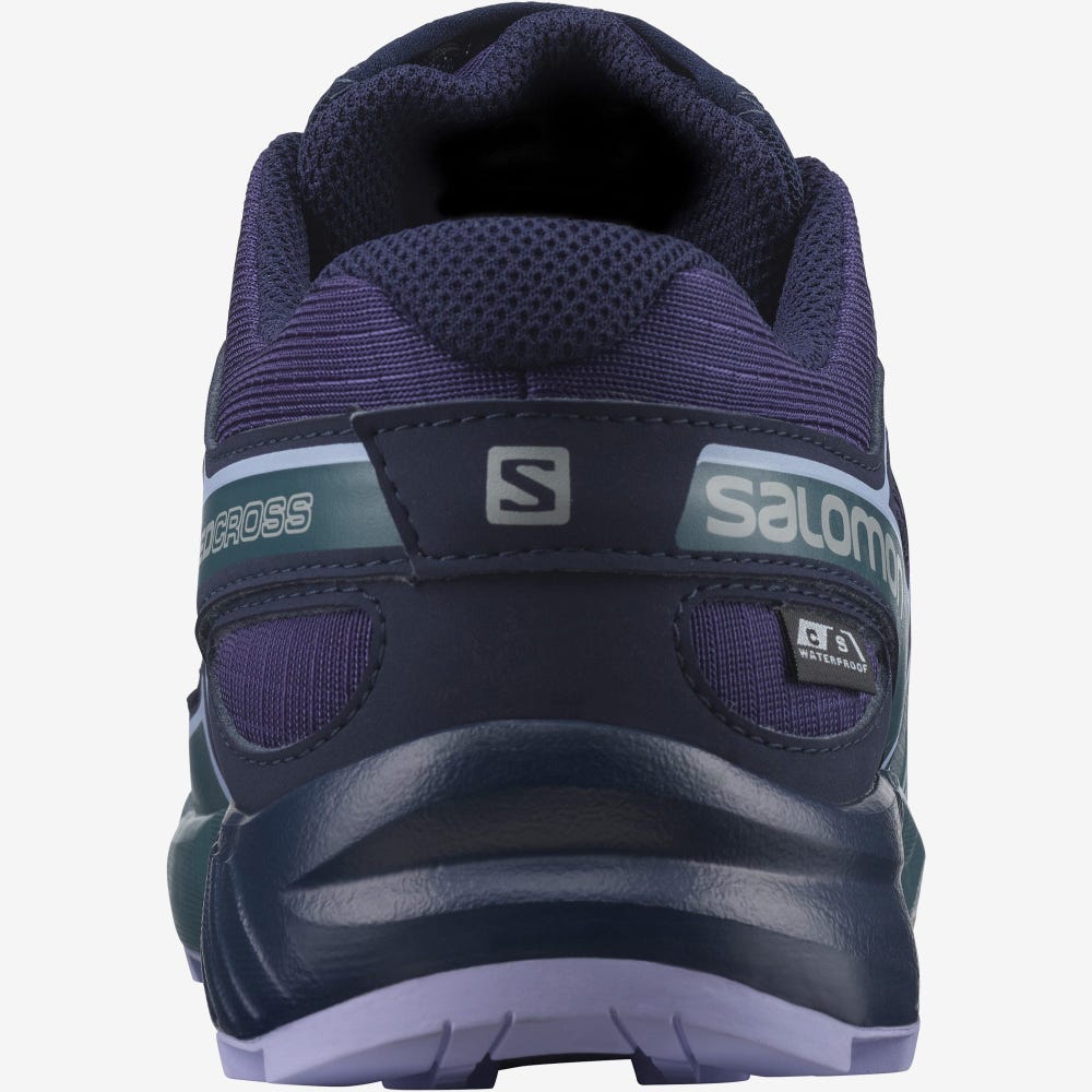 Kids' Salomon SPEEDCROSS CLIMASALOMON™ WATERPROOF Hiking Boots Purple/Blue/Lavender | SA51436-150