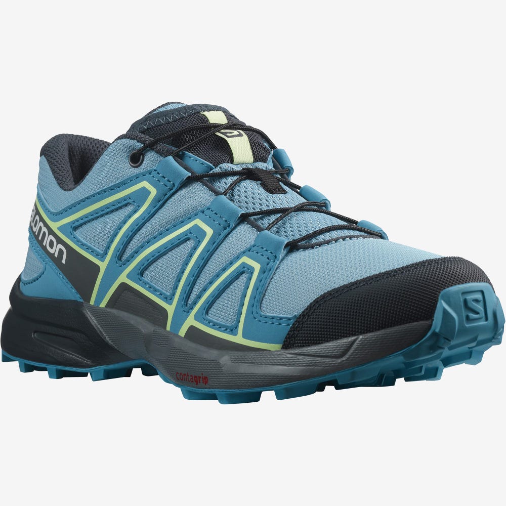 Kids' Salomon SPEEDCROSS Hiking Boots Blue | SA56087-407