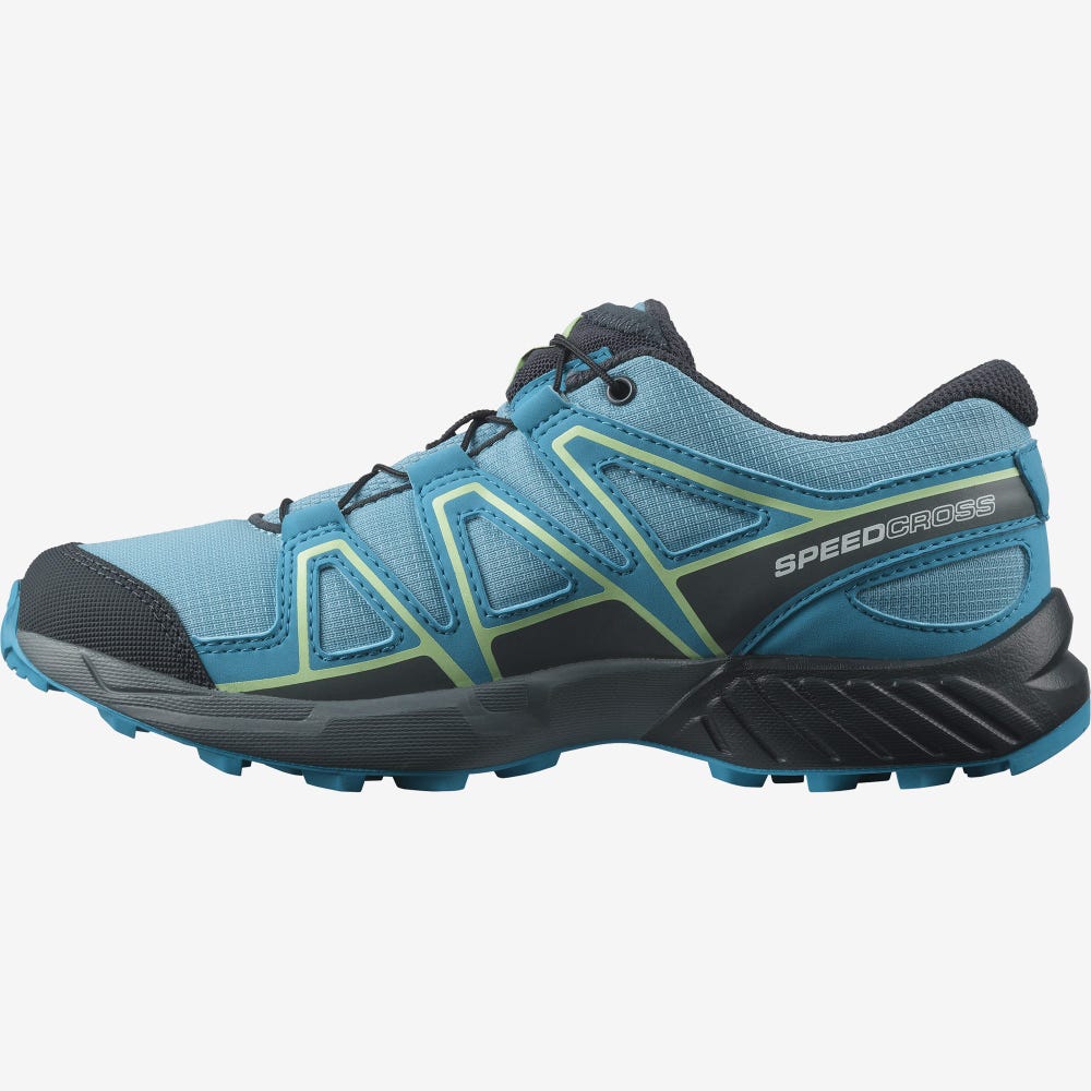 Kids' Salomon SPEEDCROSS Hiking Boots Blue | SA56087-407