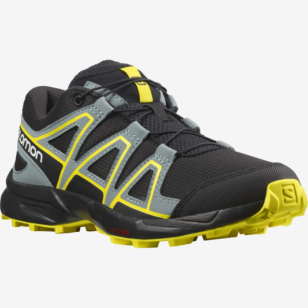 Kids' Salomon SPEEDCROSS Hiking Boots Black | SA83406-914