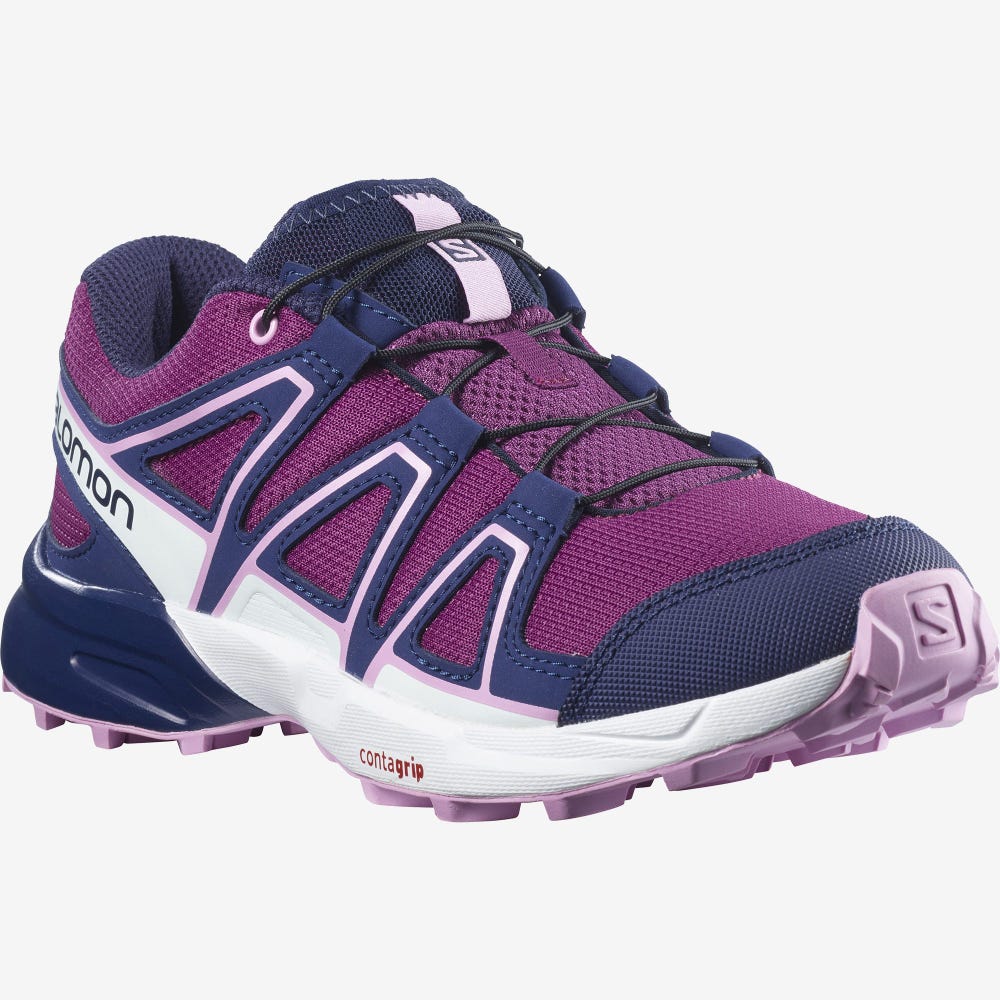 Kids' Salomon SPEEDCROSS Hiking Boots Purple/Blue/Purple | SA50798-429