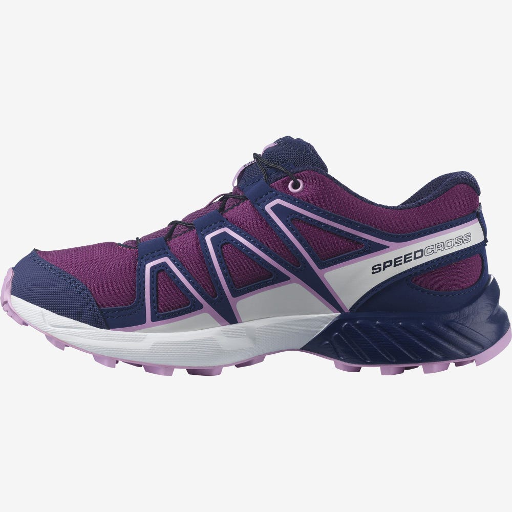 Kids' Salomon SPEEDCROSS Hiking Boots Purple/Blue/Purple | SA50798-429