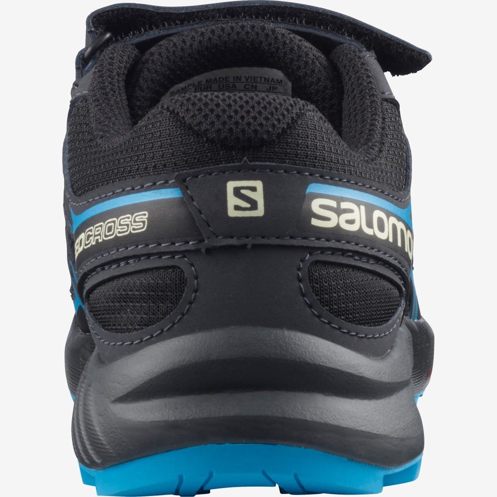 Kids' Salomon SPEEDCROSS Trail Running Shoes Black | SA36519-673