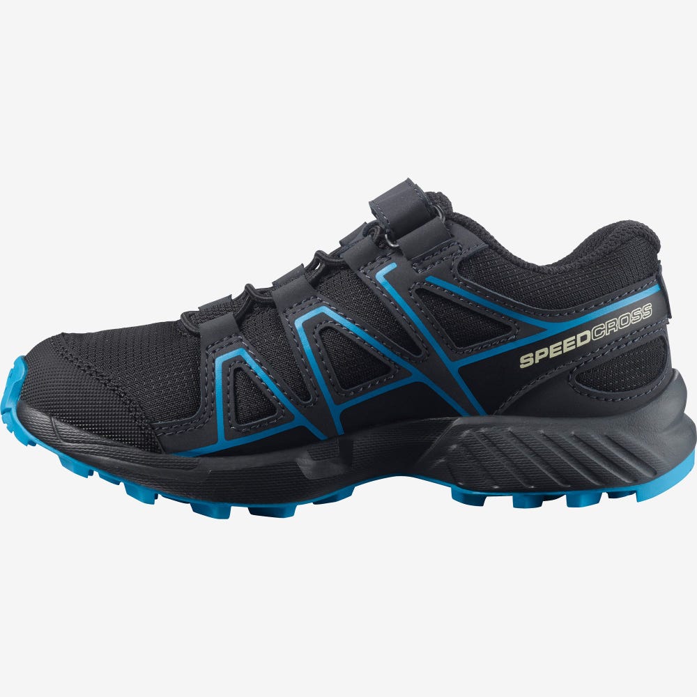 Kids' Salomon SPEEDCROSS Trail Running Shoes Black | SA36519-673