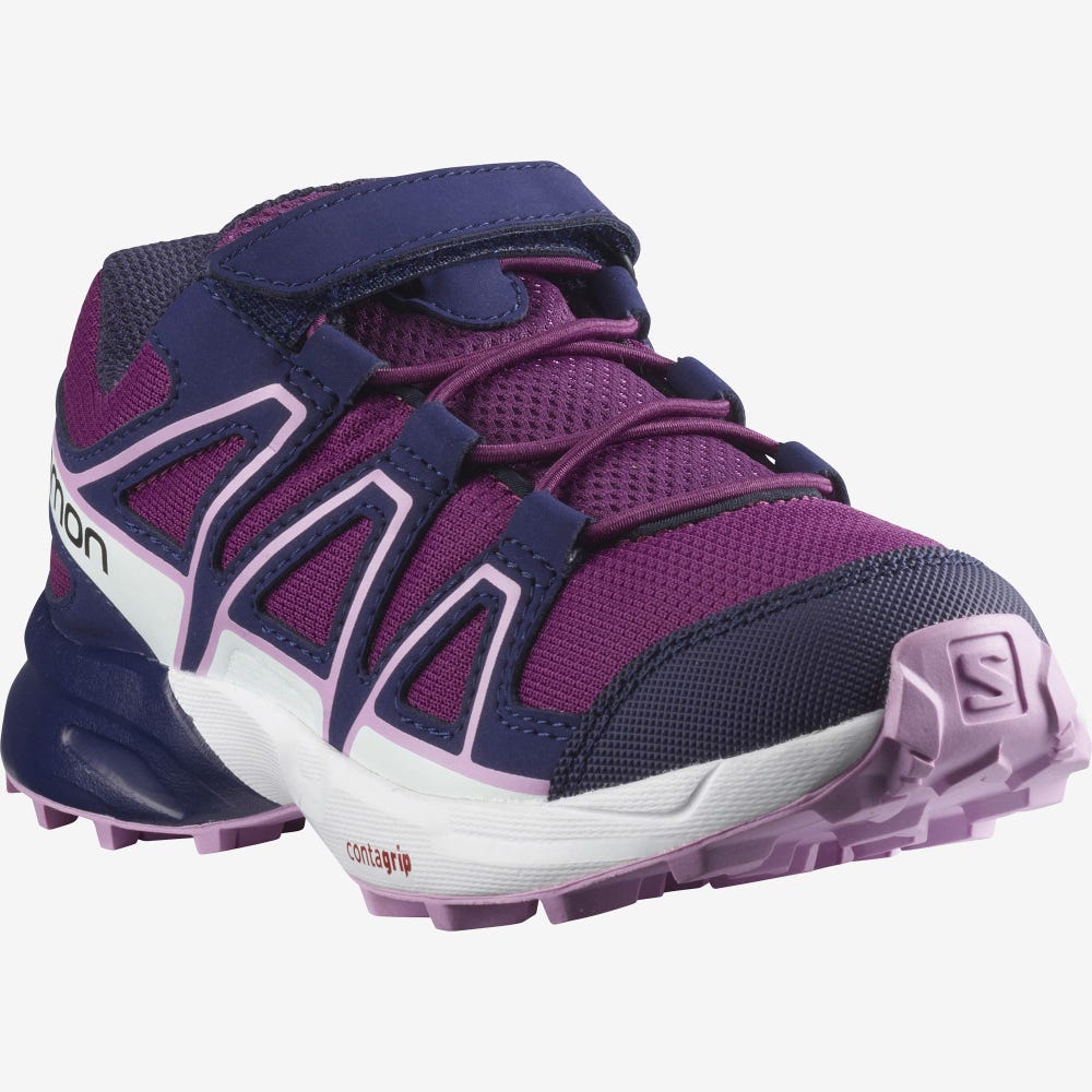 Kids' Salomon SPEEDCROSS Trail Running Shoes Purple/Blue/Purple | SA85327-810