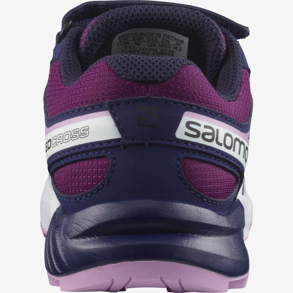 Kids' Salomon SPEEDCROSS Trail Running Shoes Purple/Blue/Purple | SA85327-810