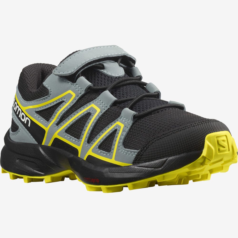 Kids' Salomon SPEEDCROSS Trail Running Shoes Black | SA94752-789