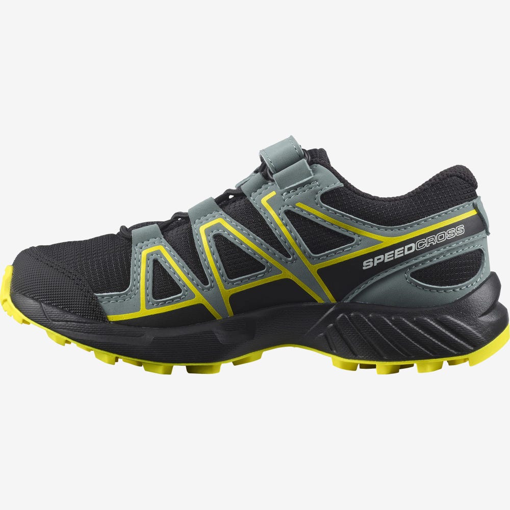 Kids' Salomon SPEEDCROSS Trail Running Shoes Black | SA94752-789