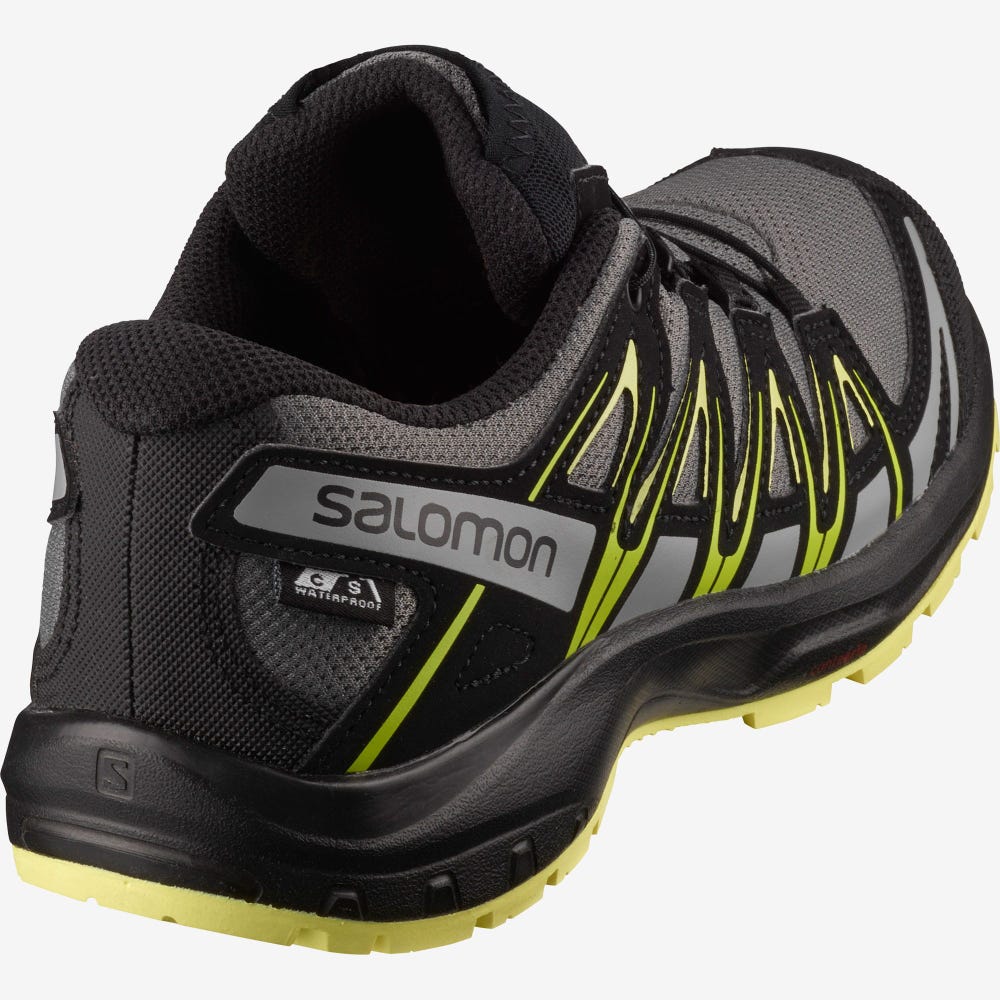 Kids' Salomon XA PRO 3D CLIMASALOMON™ WATERPROOF Hiking Boots Black | SA09347-021