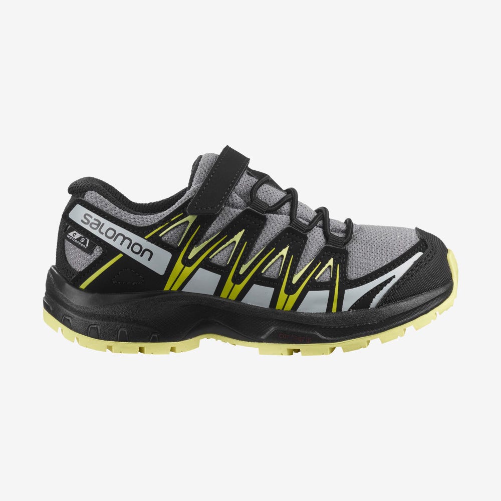 Kids\' Salomon XA PRO 3D CSWP K Trail Running Shoes Black | SA05492-749