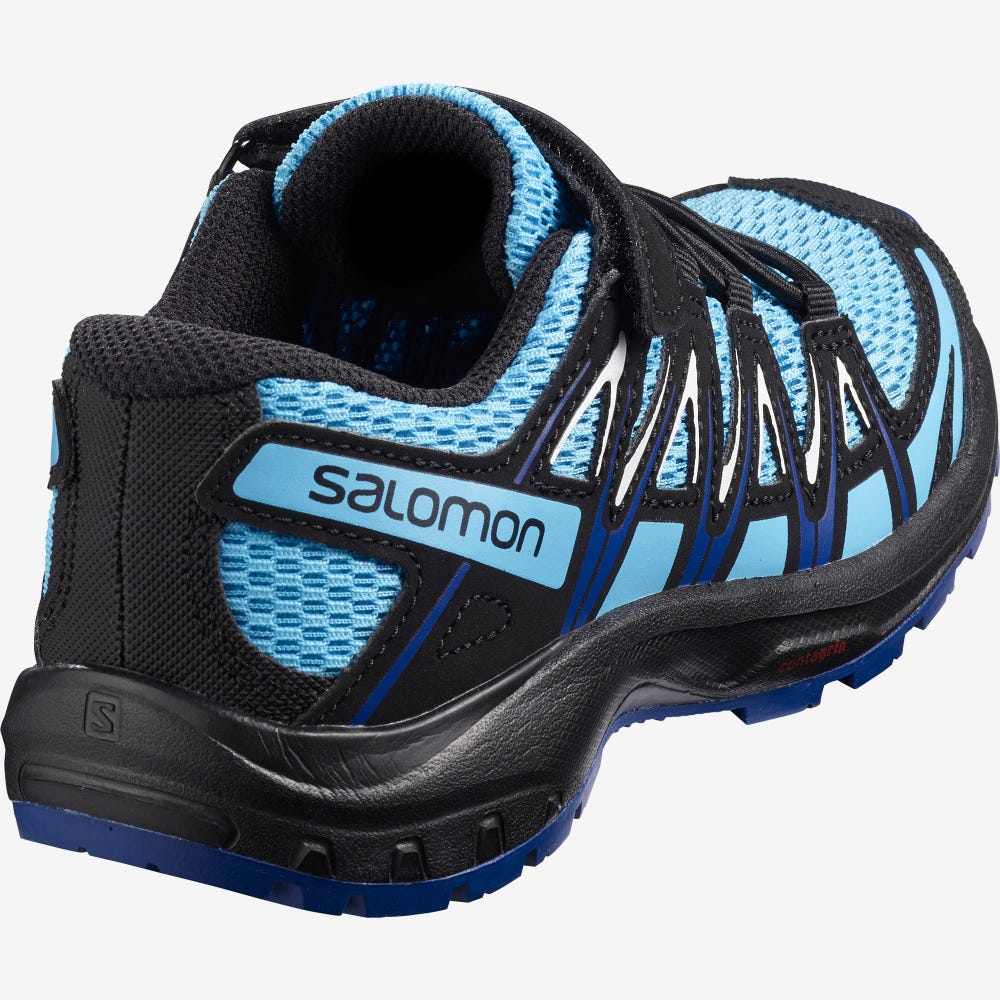 Kids' Salomon XA PRO 3D K Hiking Boots Blue Indigo/Blue/Turquoise | SA74293-367