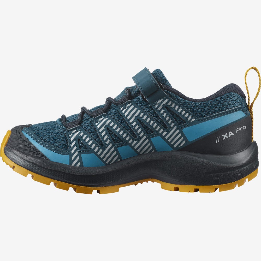 Kids' Salomon XA PRO V8 Trail Running Shoes Blue | SA37201-620