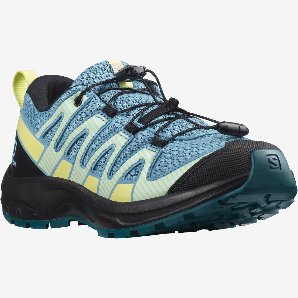 Kids' Salomon XA PRO V8 Trail Running Shoes Blue/Black | SA75813-765