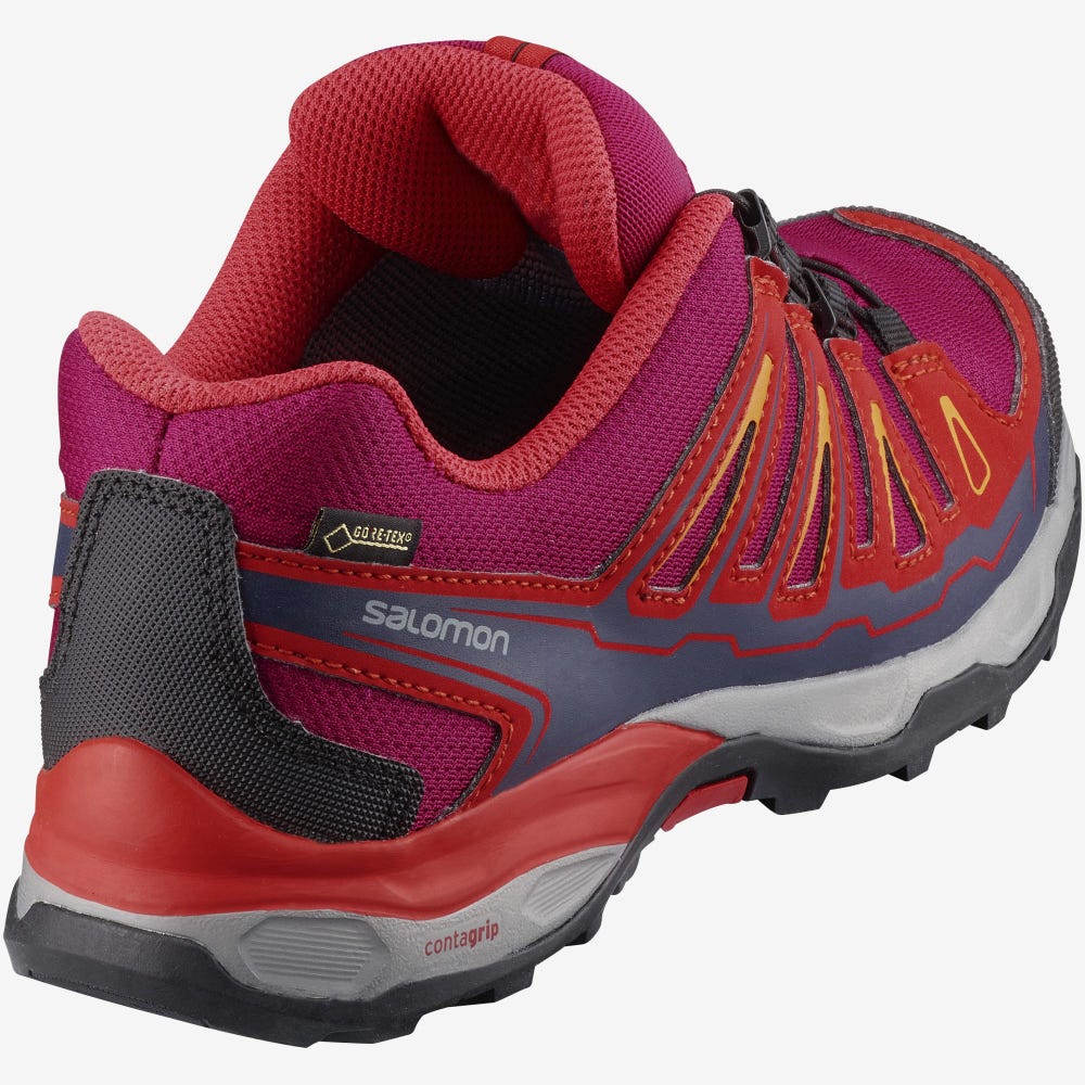 Kids' Salomon X-ULTRA MID GORE-TEX Hiking Boots Red/Light | SA50237-412