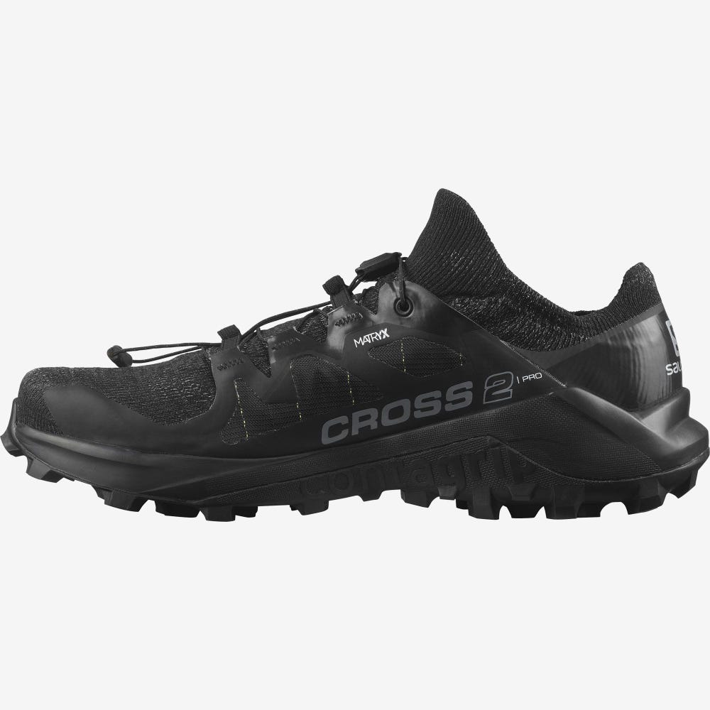 Men's Salomon CROSS PRO 2 Trail Running Shoes Black | SA03976-062