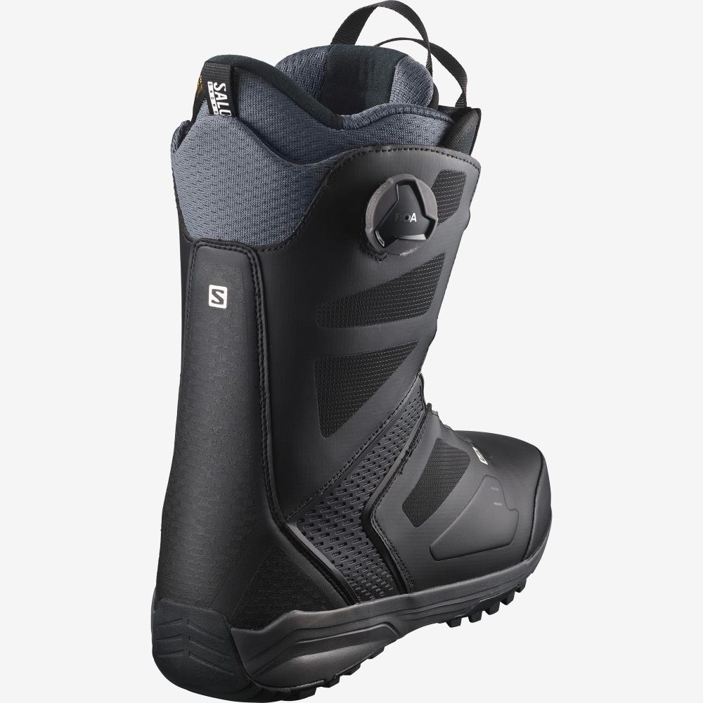 Men's Salomon DIALOGUE DUAL BOA Snowboard Boots Black | SA31209-965