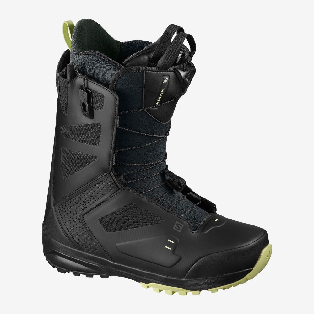 Men\'s Salomon DIALOGUE Snowboard Boots Black | SA01895-971