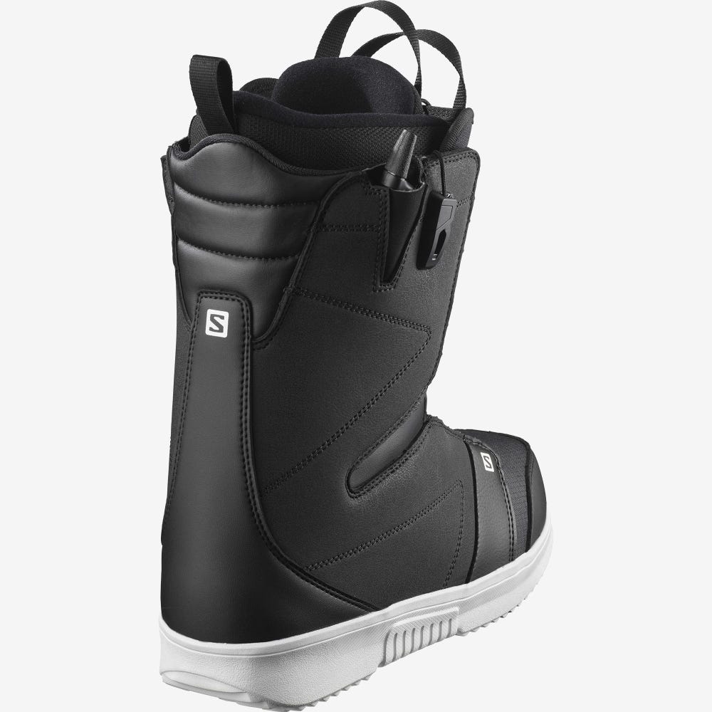 Men's Salomon FACTION Snowboard Boots Black/White/Black | SA23684-872