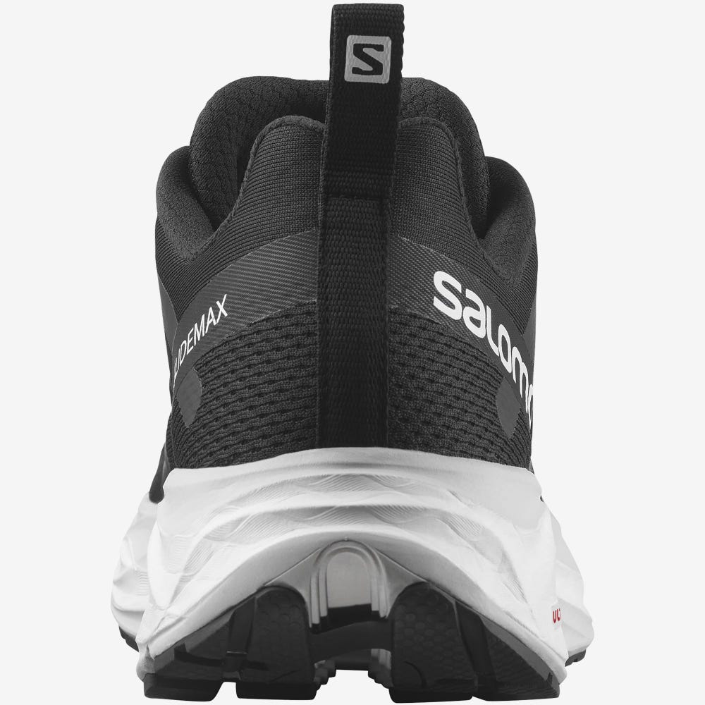 Men's Salomon GLIDE MAX Running Shoes Black/White | SA40783-019