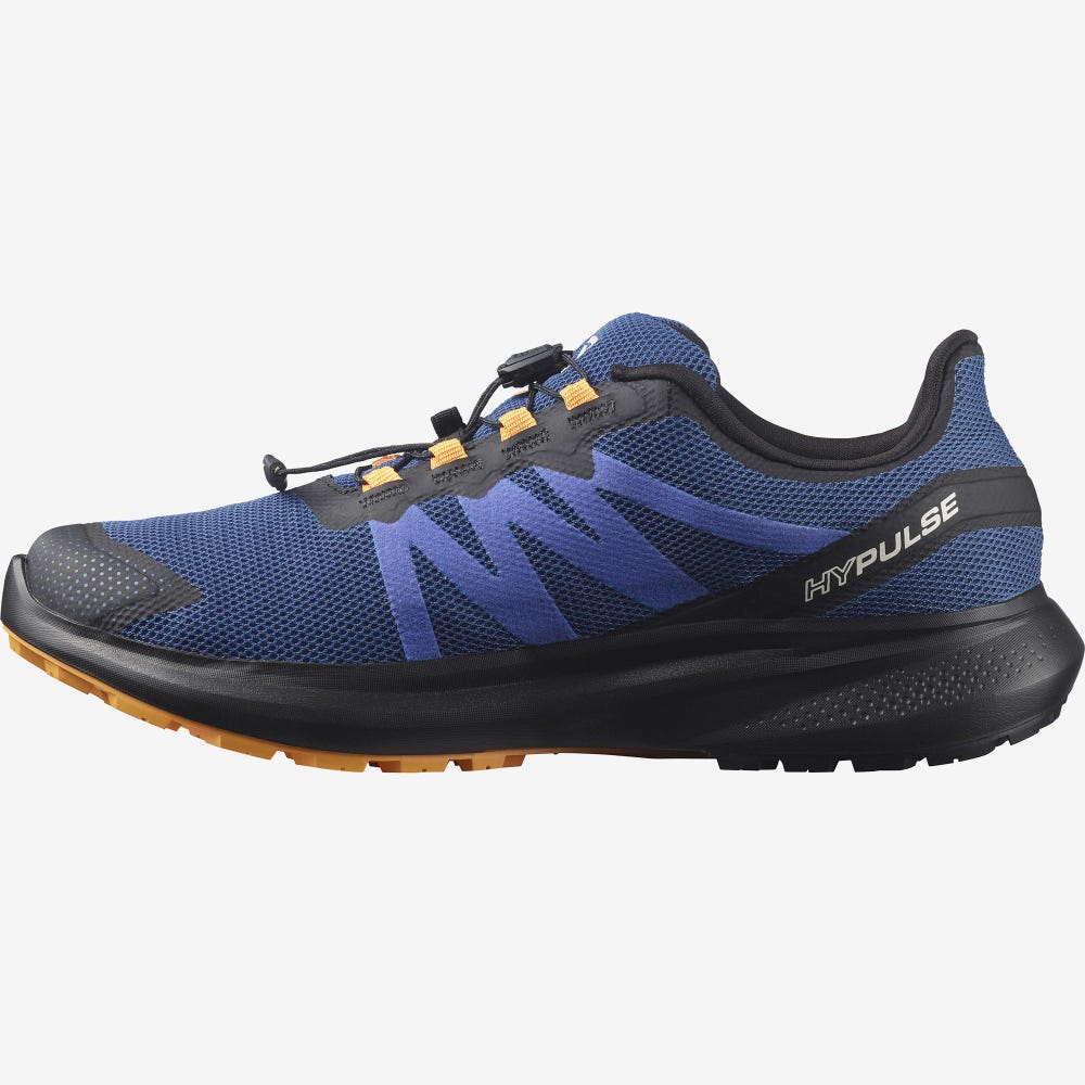 Men's Salomon HYPULSE GORE-TEX Trail Running Shoes Blue/Black/Orange | SA94836-816