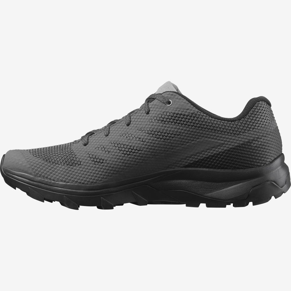 Men's Salomon OUTLINE Hiking Shoes Grey/Black | SA20946-612