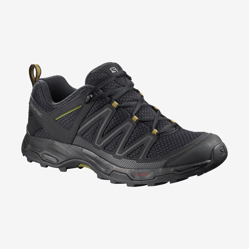 Men\'s Salomon PATHFINDER Hiking Shoes Black | SA10568-715