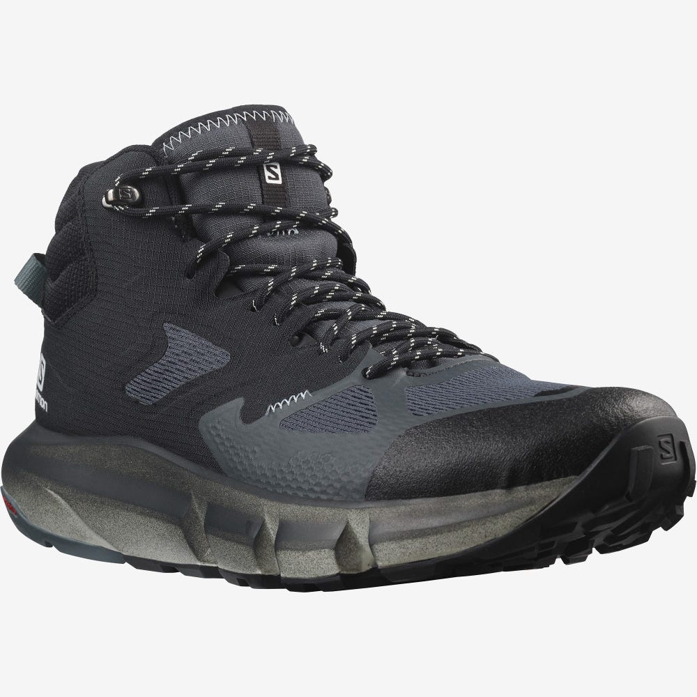 Men's Salomon PREDICT HIKE MID GORE-TEX Hiking Boots Grey/Black | SA17835-639