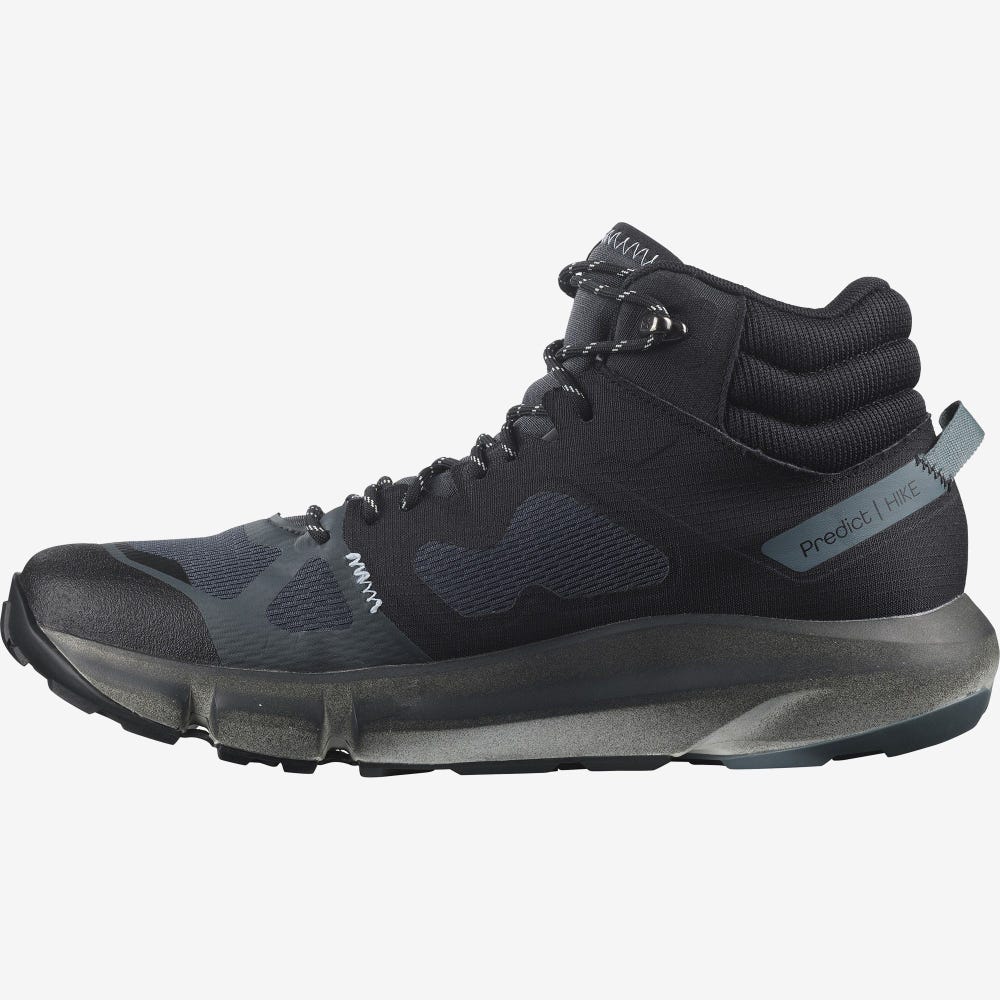 Men's Salomon PREDICT HIKE MID GORE-TEX Hiking Boots Grey/Black | SA17835-639