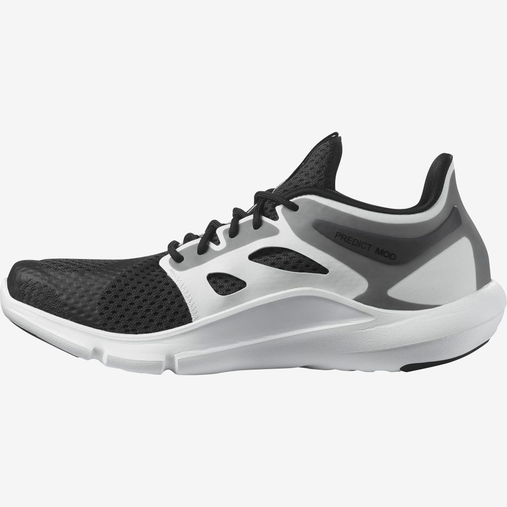 Men's Salomon PREDICT MOD Running Shoes Black/White | SA89327-406