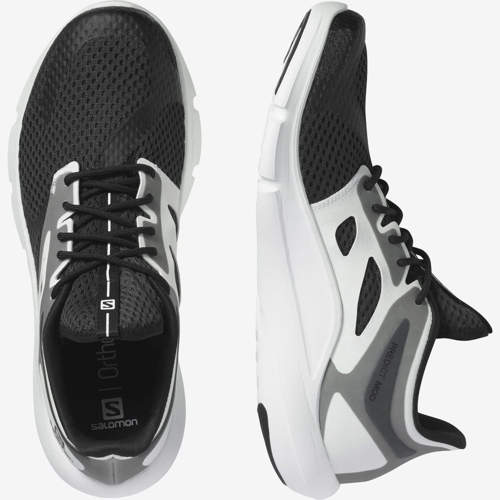 Men's Salomon PREDICT MOD Running Shoes Black/White | SA89327-406