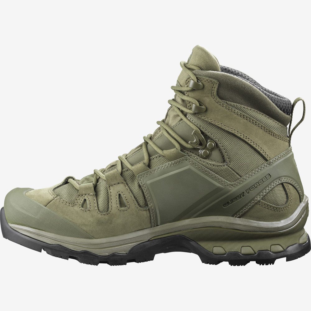 Men's Salomon QUEST 4D FORCES 2 EN Tactical Boots Green | SA27590-156