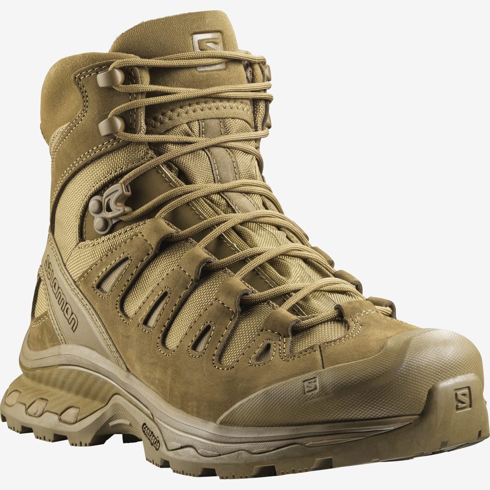 Men's Salomon QUEST 4D FORCES 2 Tactical Boots Brown | SA20715-825