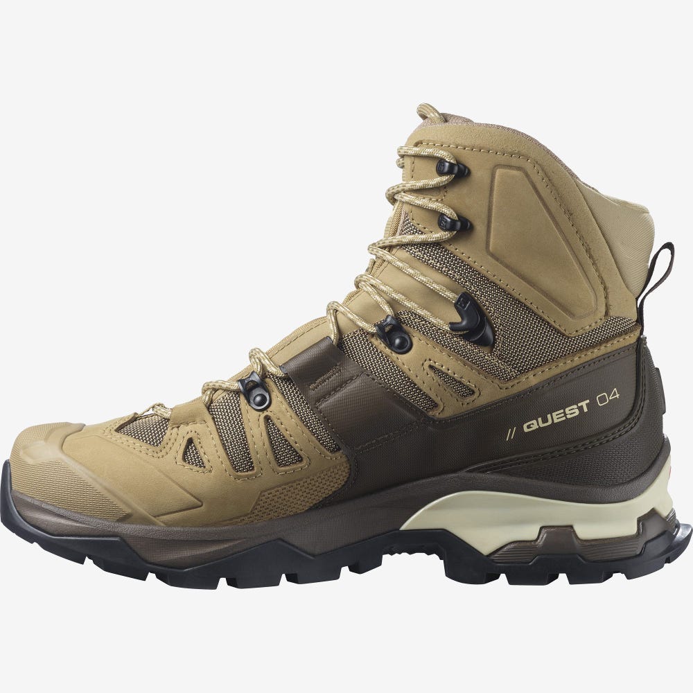 Men's Salomon QUEST 4 GORE-TEX Hiking Boots Brown | SA04658-198