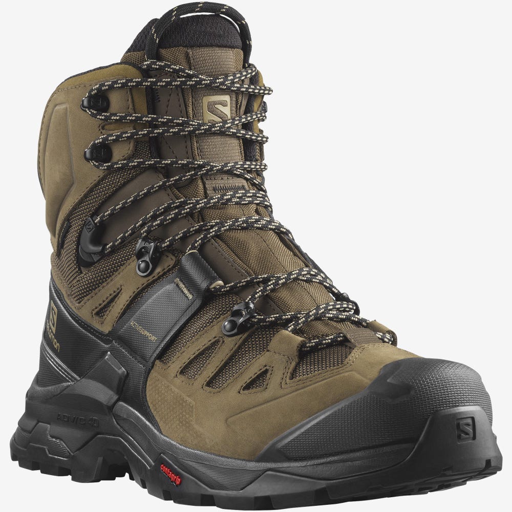 Men's Salomon QUEST 4 GORE-TEX Hiking Boots Black | SA27568-853