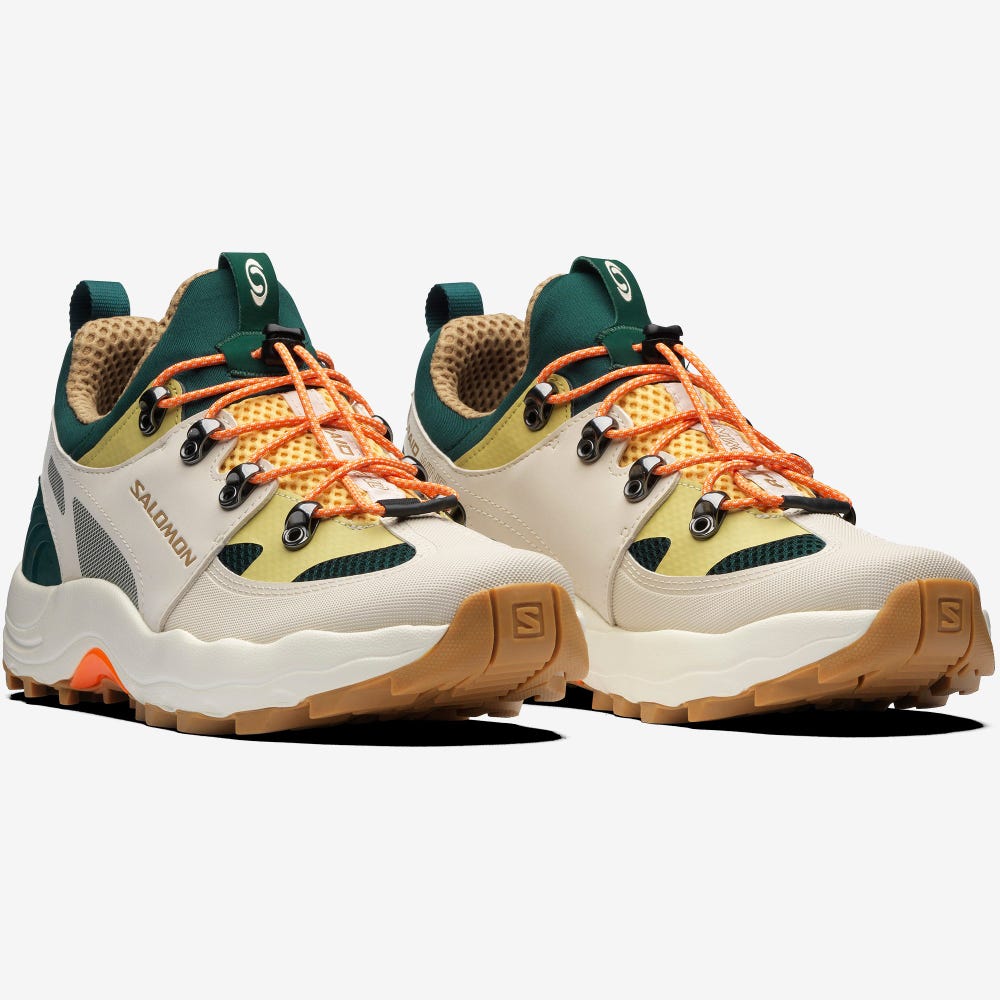 Men's Salomon RAID WIND Sneakers Deep Green/Orange | SA95473-512