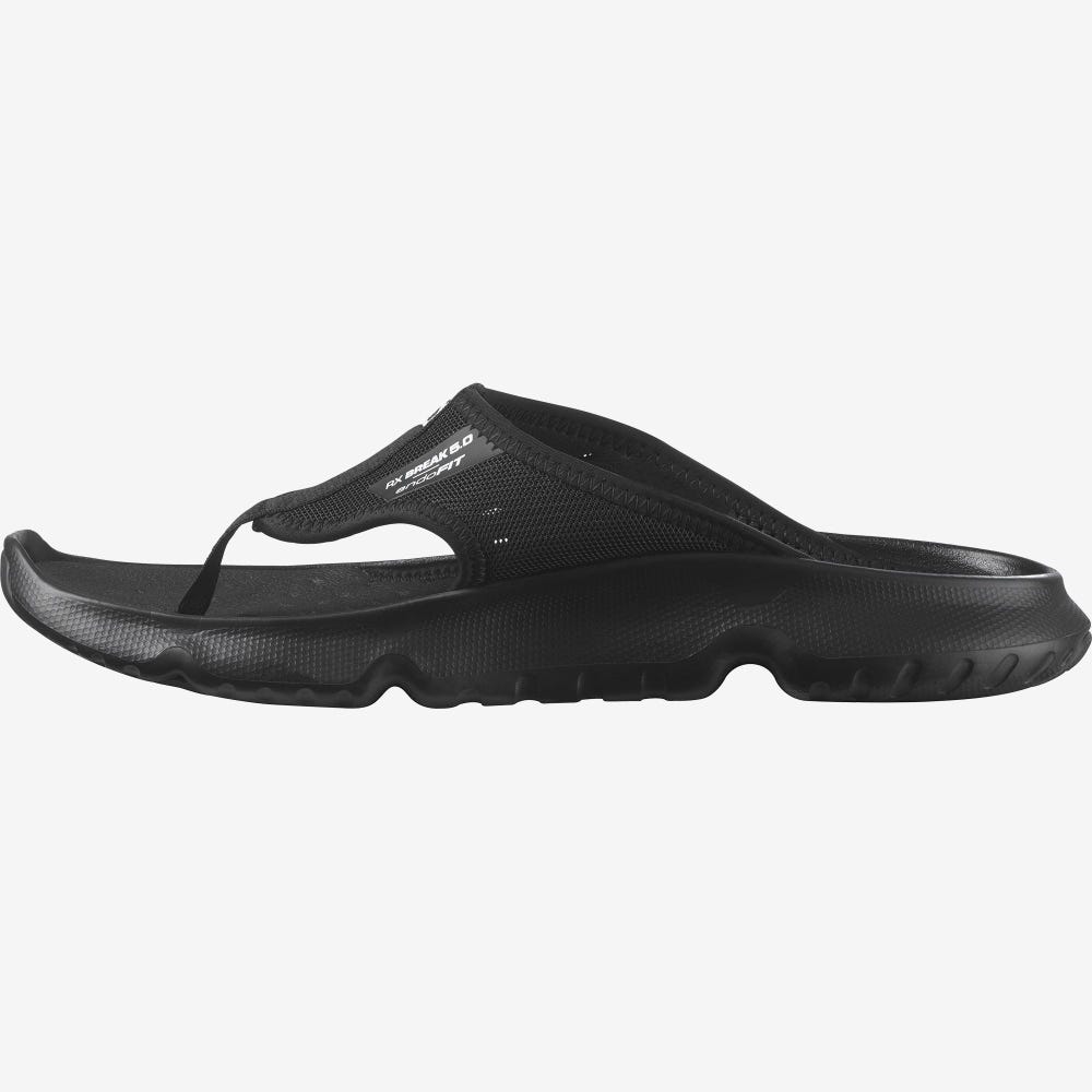 Men's Salomon REELAX BREAK 5.0 Flip Flops Black | SA40237-053