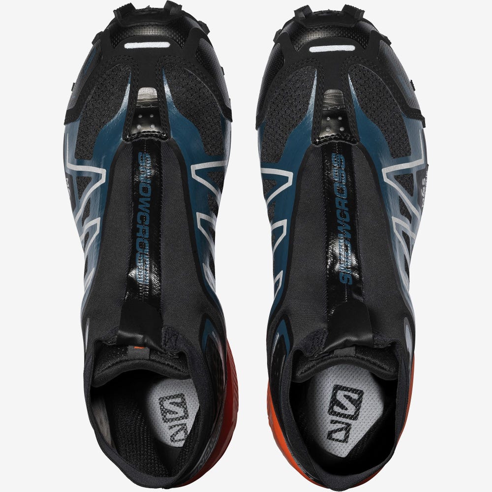 Men's Salomon SNOWCROSS ADVANCED Sneakers Black/Blue/Red Orange | SA85497-685