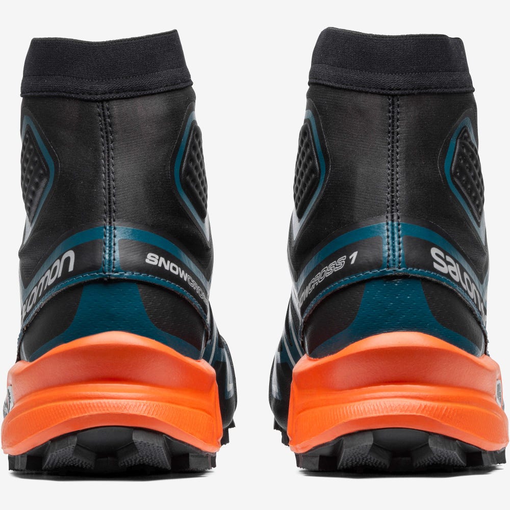 Men's Salomon SNOWCROSS ADVANCED Sneakers Black/Blue/Red Orange | SA85497-685