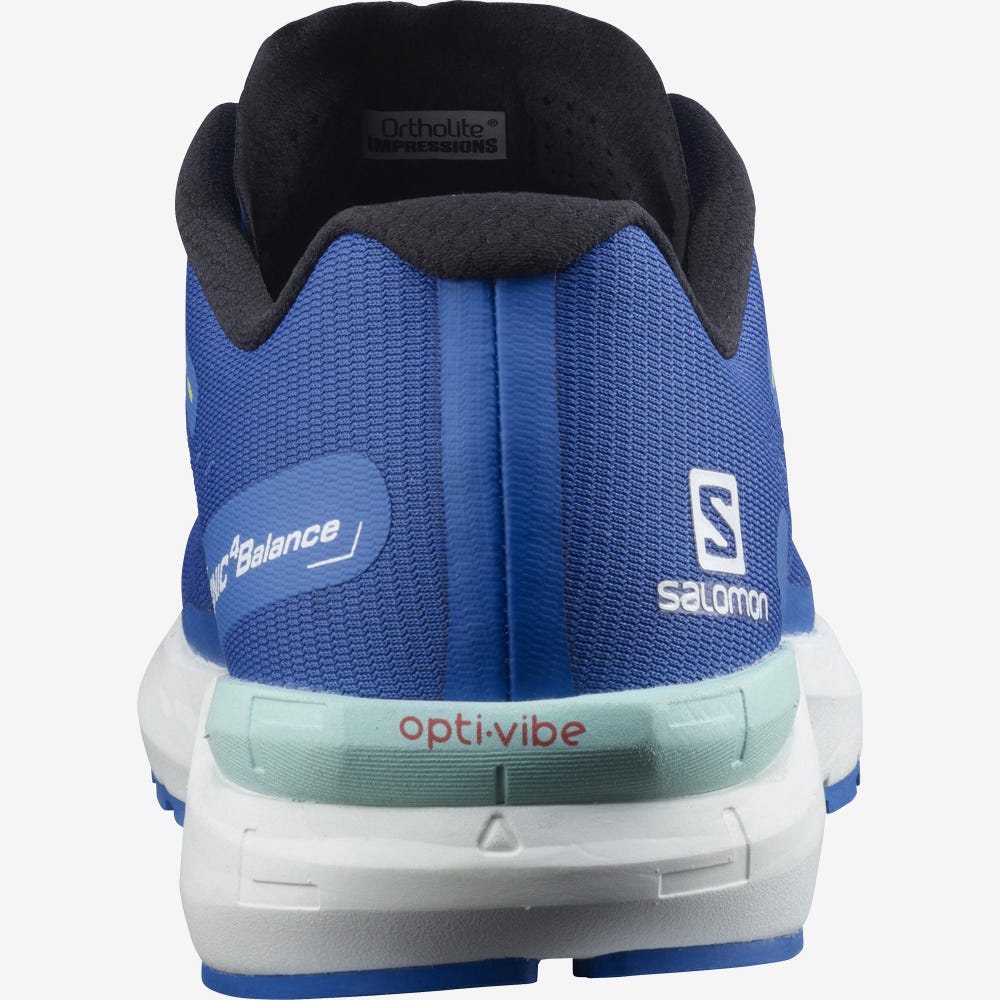 Men's Salomon SONIC 4 Balance Running Shoes Blue/White | SA84170-189