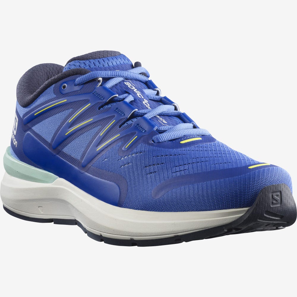 Men's Salomon SONIC 4 Confidence Running Shoes Blue/White | SA02579-820