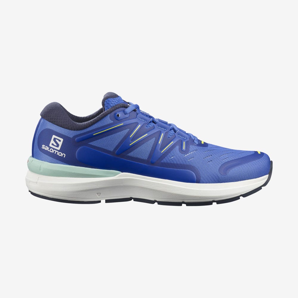 Men\'s Salomon SONIC 4 Confidence Running Shoes Blue/White | SA02579-820