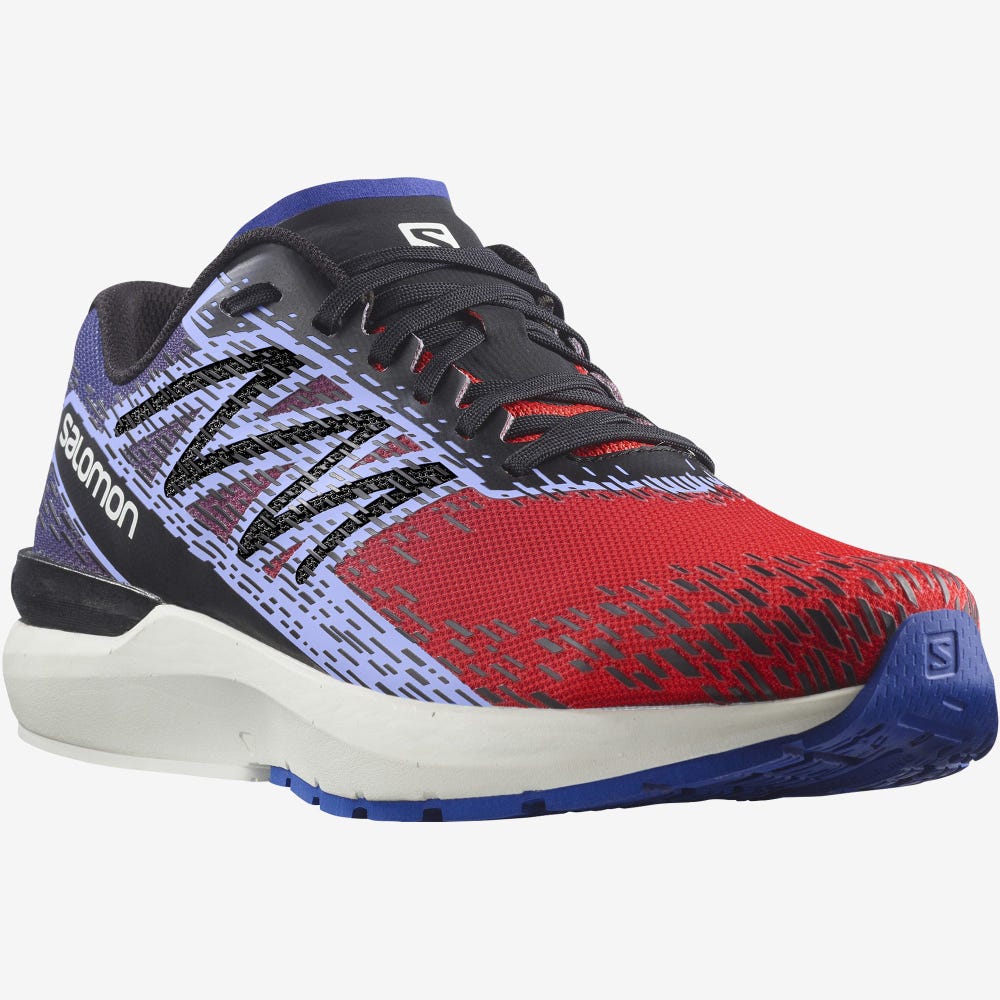 Men's Salomon SONIC 5 BALANCE Running Shoes Red/Blue/Black | SA03529-790