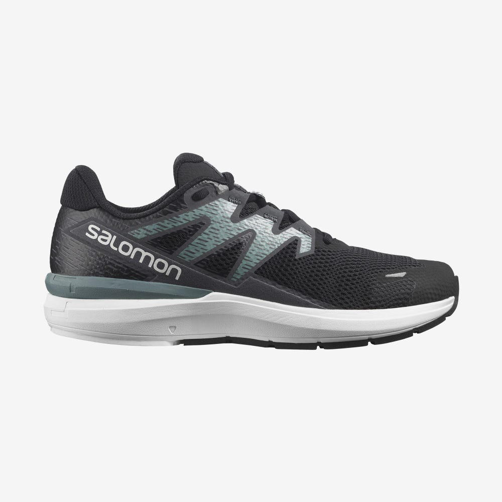 Men\'s Salomon SONIC 5 CONFIDENCE Running Shoes Black/White | SA10864-106