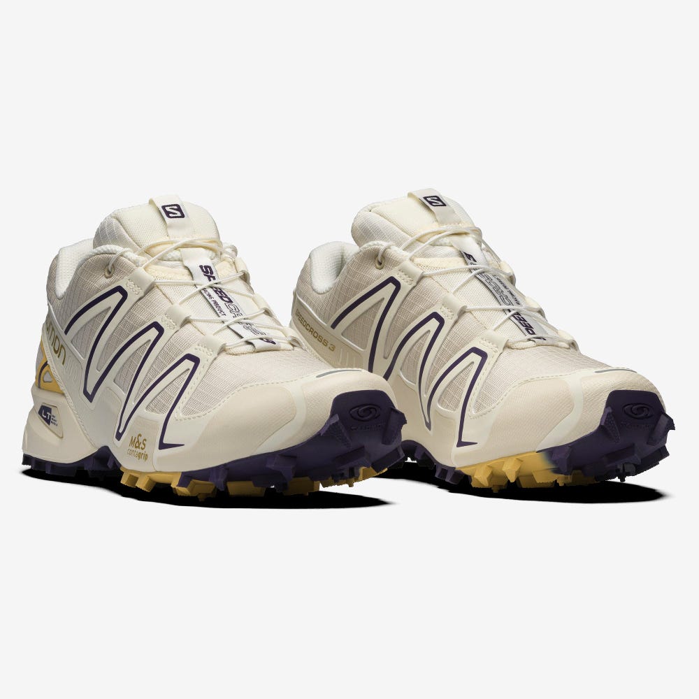 Men's Salomon SPEEDCROSS 3 Sneakers Beige/Purple | SA04569-681