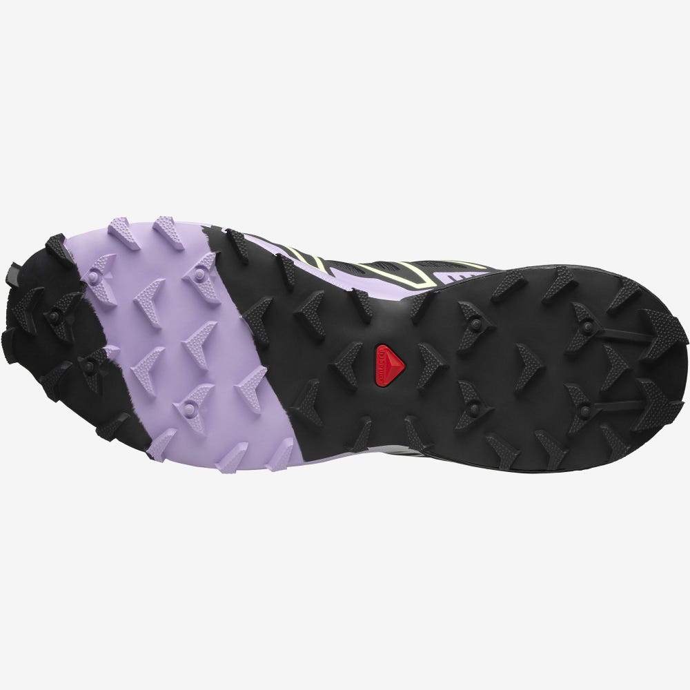 Men's Salomon SPEEDCROSS 3 Sneakers Black/Lavender/Green | SA14597-125