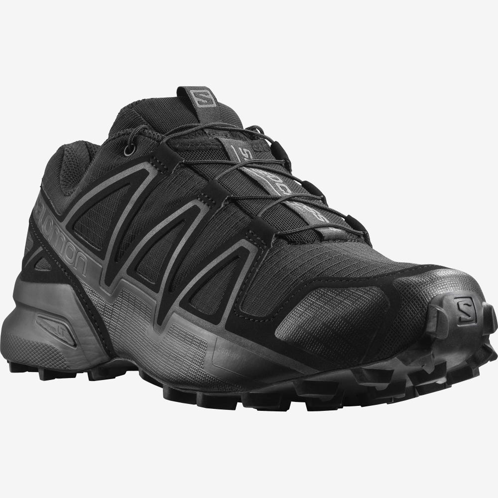 Men's Salomon SPEEDCROSS 4 WIDE FORCES Tactical Boots Black | SA75860-215